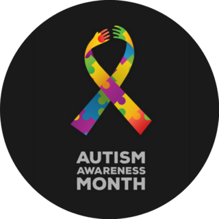 Autism Awareness Design On Black Sticker