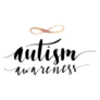 Autism Awareness Golden Infinity Symbol Sticker