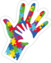 Autism Awareness Hands Sticker