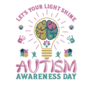 Autism Awareness Let Your Light Shine Sticker