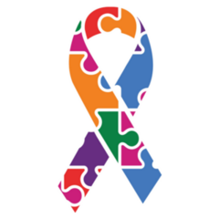 Autism Puzzle Ribbon Spread Awareness Sticker