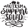 Autism Support Squad Lettering Sticker