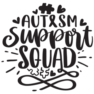Autism Support Squad Lettering Sticker