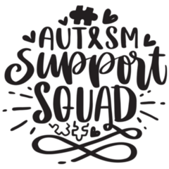 Autism Support Squad Lettering Sticker