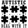 Autistic Deal With It Puzzle Lettering Sticker