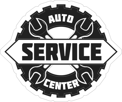Auto Service Center Racing Car Sticker