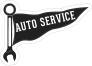 Auto Service Flag Racing Car Sticker