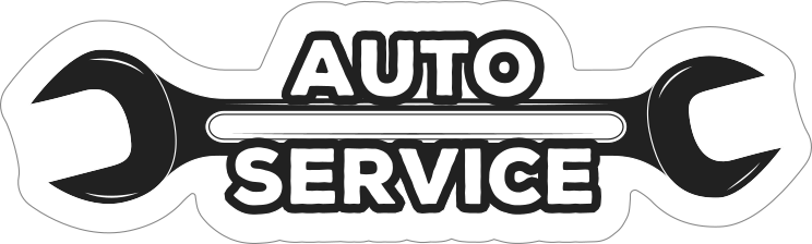 Auto Service Wrench Racing Car Sticker