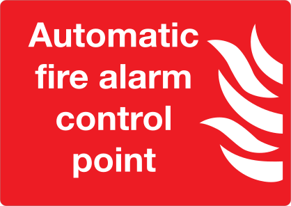 Automatic Fire Alarm Control Point Sign Sticker