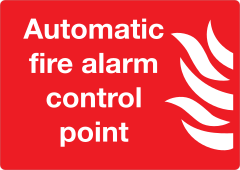 Automatic Fire Alarm Control Point Sign Sticker