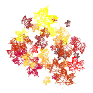 Autumn Background With Golden Maple Canadian Leaves Sticker