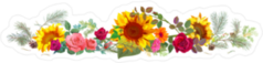 Autumn Flower Border Sticker