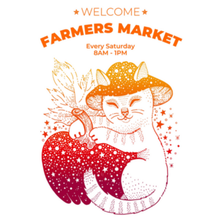Autumn Fruit Harvest Festival Farm Cat Sticker