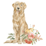 Autumn Golden Retriever Sticker