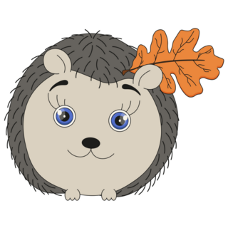 Autumn Hedgehog Sticker