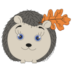 Autumn Hedgehog Sticker