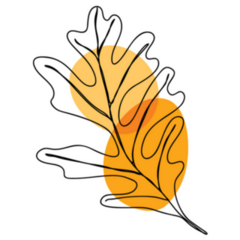 Autumn Icon Leaf Line Art Sticker