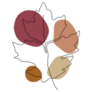 Autumn Icon Line Art Abstract Sticker