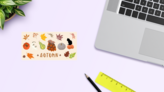 Autumn Leaves Sticker Sheet on a Desk (New) example