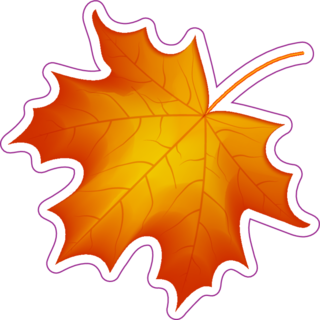 Autumn Maple Leaf Sticker
