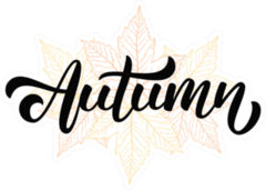 Autumn On Hand Drawn Fall Leaves Sticker