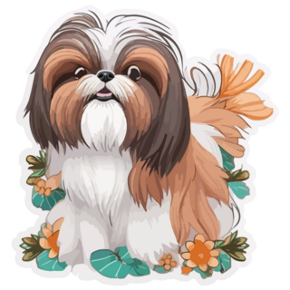 Autumn Shih Tzu Sticker