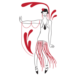 Avant-garde Fashion Sketch In 20s Style Sticker