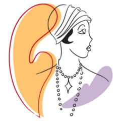 Avant-garde Retro Fashion Sketch 20s Sticker