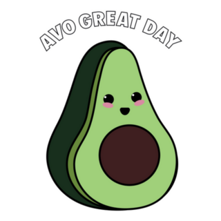 Avo Great Day Cute Avocado Vegetarian Sticker