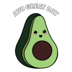 Avo Great Day Cute Avocado Vegetarian Sticker