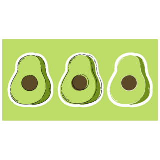 Avocado Art Sticker