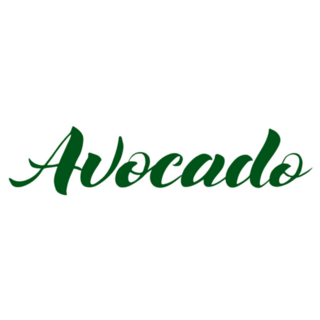 Avocado Calligraphy Sticker