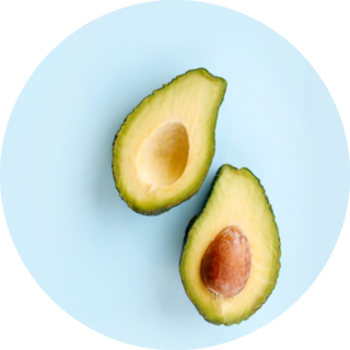 Avocado On Blue Background Sticker
