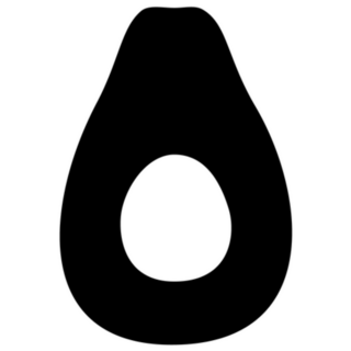 Avocado Simple Icon Sticker