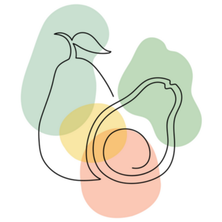 Avocados In Abstract Style Sticker