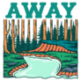 Away Nature Lake Illustration Sticker