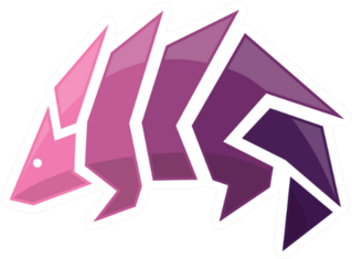 Awesome Armadillo Purple Sticker