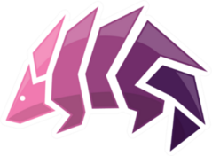 Awesome Armadillo Purple Sticker