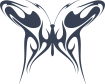 Awesome Butterfly In Flames Sticker