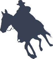 Awesome Cowboy Riding A Horse Sticker