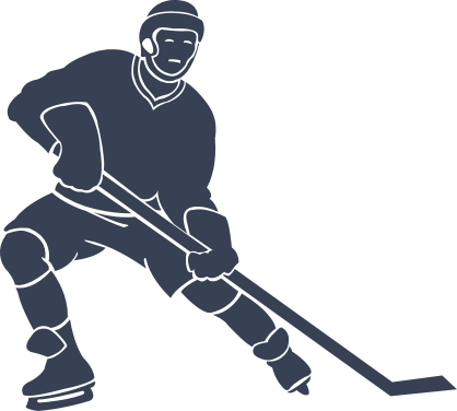 Awesome Detailed Hockey Player Sticker