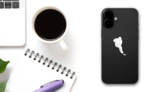 Awesome Hockey Player Sticker on a Phone (New) example