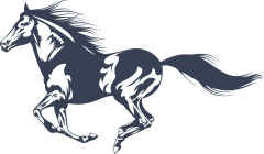 Awesome Horse With Light Shining On It Sticker