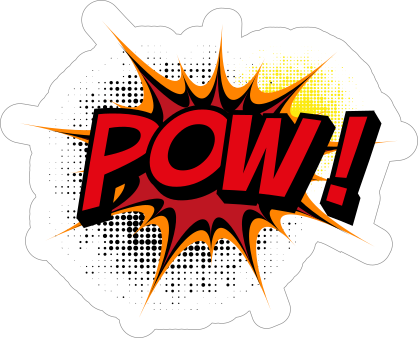 Awesome Pow Comic Sticker
