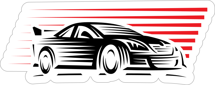 Awesome Racing Car Sticker