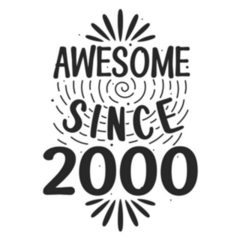 Awesome Since 2000 Lettering Sticker