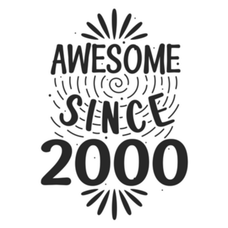 Awesome Since 2000 Lettering Sticker