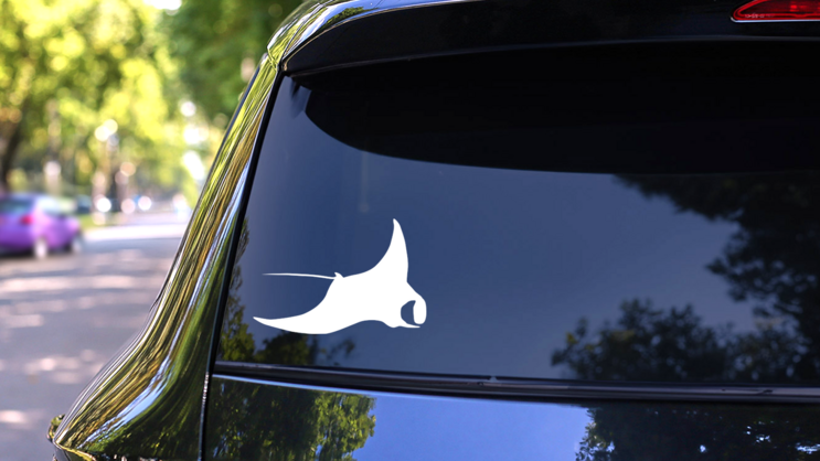 Awesome Stingray Manta Ray Sticker on a Rear Car Window (New) example