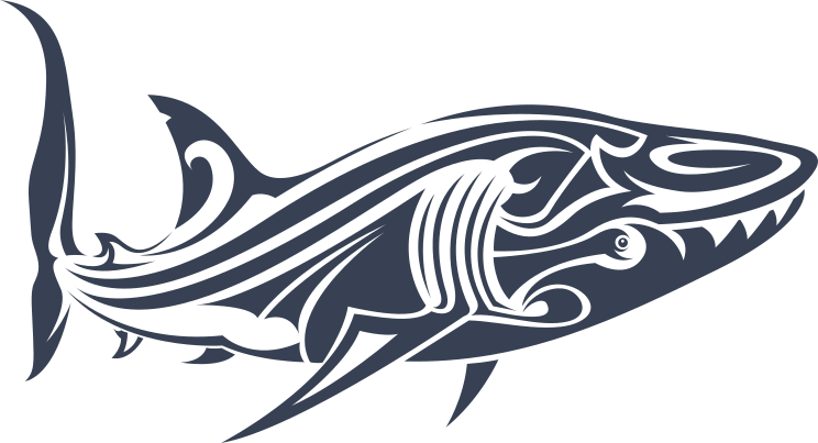 Awesome Tribal Shark Sticker