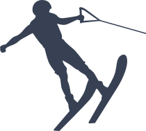 Awesome Water Skiing Sticker